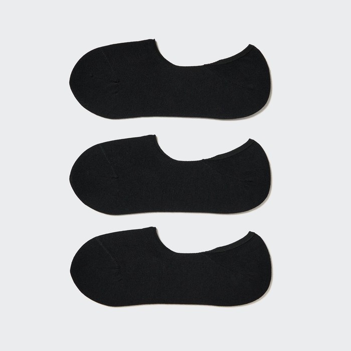 Невидимые носки без показа (три пары) цвет: Чёрный