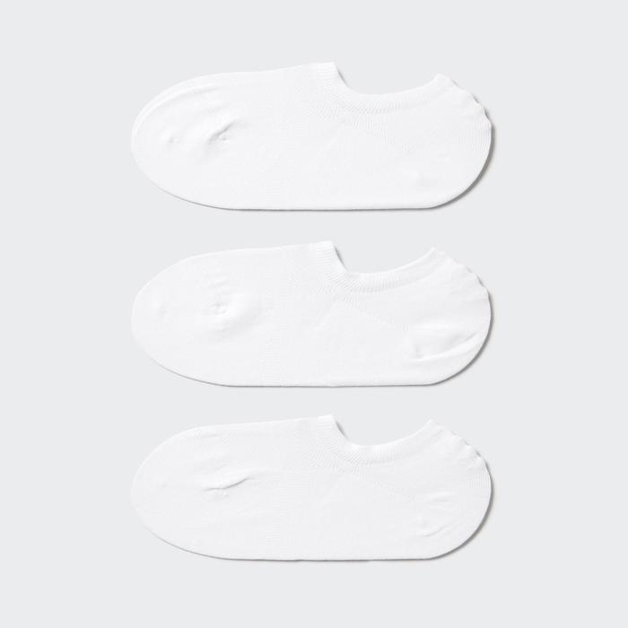 Сетчатые невидимые носки без показа (три пары) цвет: Белый