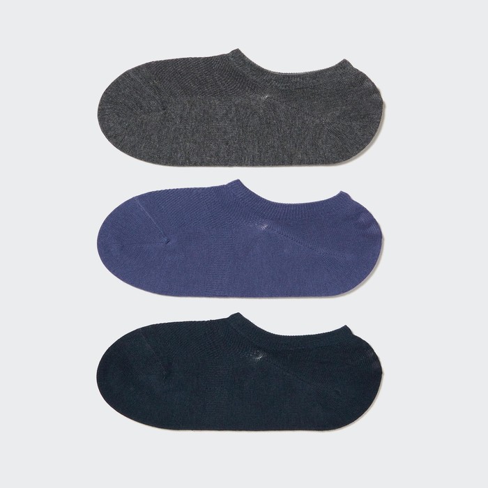 Сетчатые невидимые носки без показа (три пары) цвет: Серый