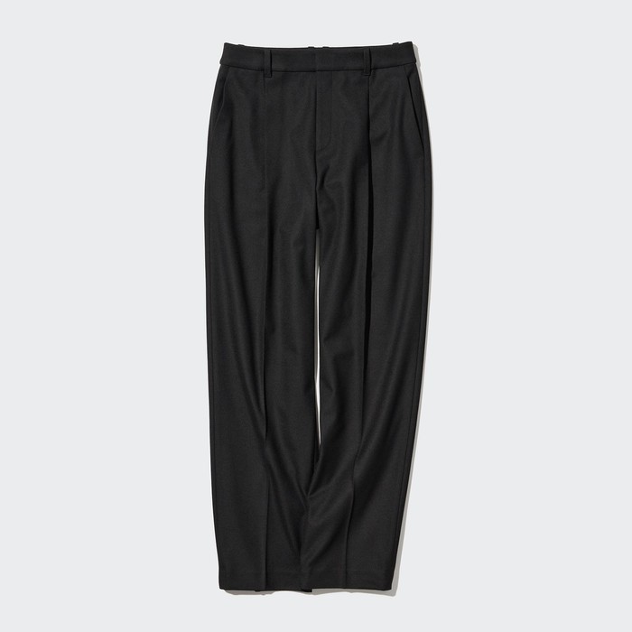 плиссированные брюки heattech (длинные) черный