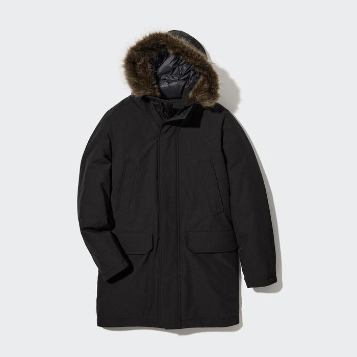 Ультра теплое гибридное пуховое пальто цвет: Чёрный