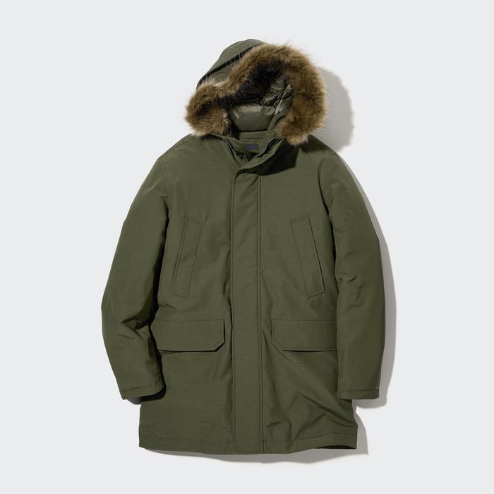 Ультра теплое гибридное пуховое пальто цвет: Зелёный