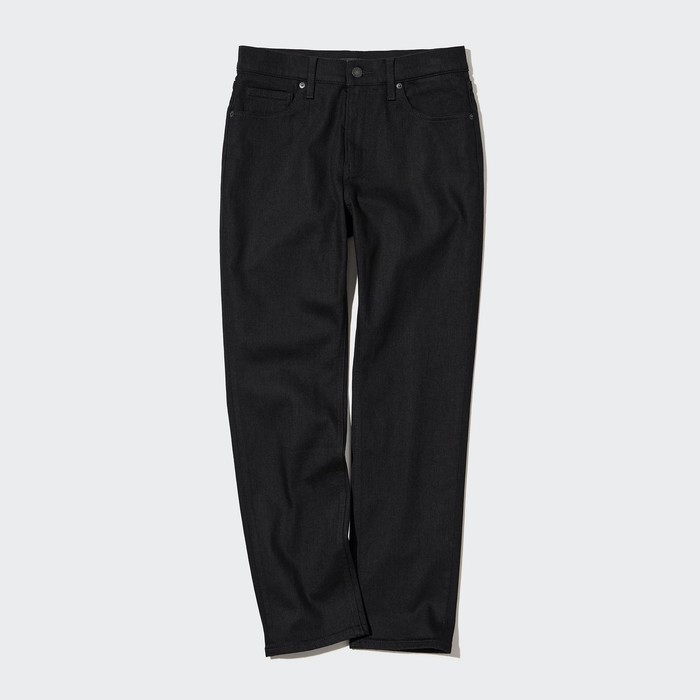 Приталенные джинсы с прямыми штанинами длиной до щиколотки цвет: Чёрный