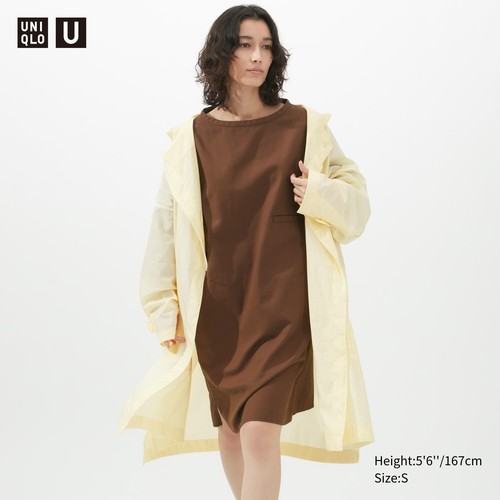 Платье Uniqlo U с рукавами 3/4 Коричневая