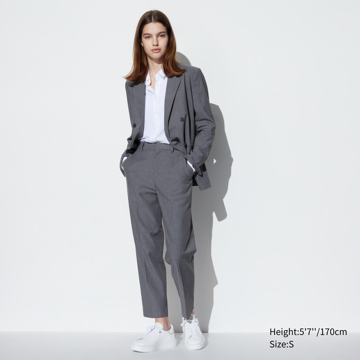 Элегантные брюки длиной до щиколотки цвет: Серый