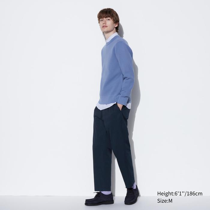 Хлопчатобумажные брюки свободного кроя длиной до щиколоток цвет: Синий