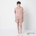 Атласная пижама с короткими рукавами цвет: Розовый