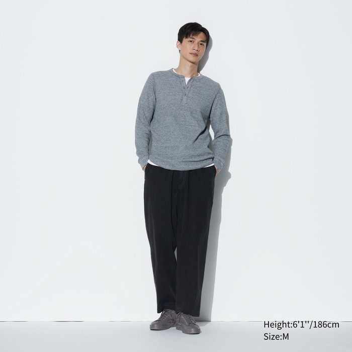 Джинсовые брюки свободного покроя длиной до щиколотки цвет: Серый