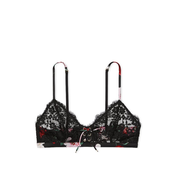 Треугольный бюстгальтер ATELIER Victoria's Secret с атласной кружевной отделкой и легкой подкладкой