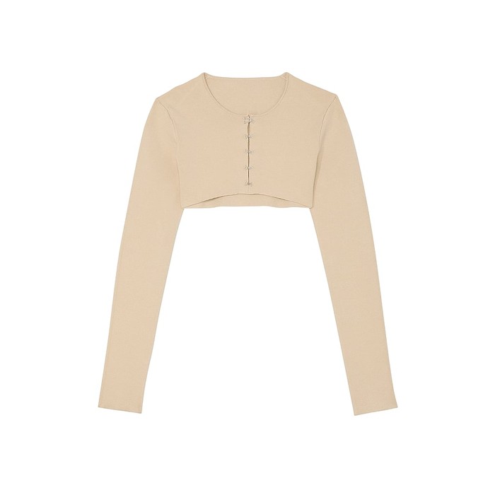 Укороченный кардиган тонкой вязки Atelier Victoria's Secret X Altuzarra, выполненный крючком