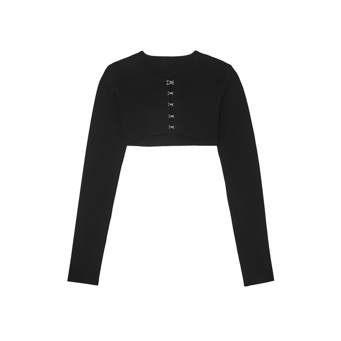 Укороченный кардиган тонкой вязки Atelier Victoria's Secret X Altuzarra, выполненный крючком