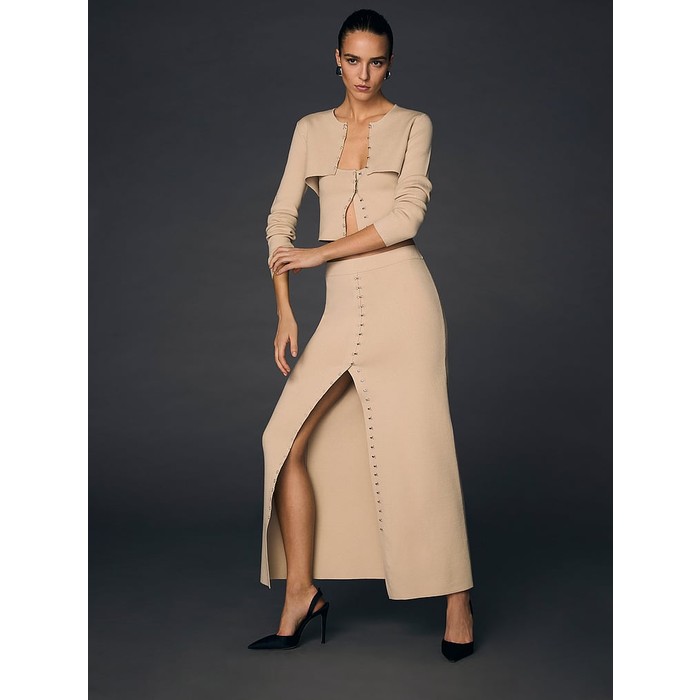 Укороченный кардиган тонкой вязки Atelier Victoria's Secret X Altuzarra, выполненный крючком