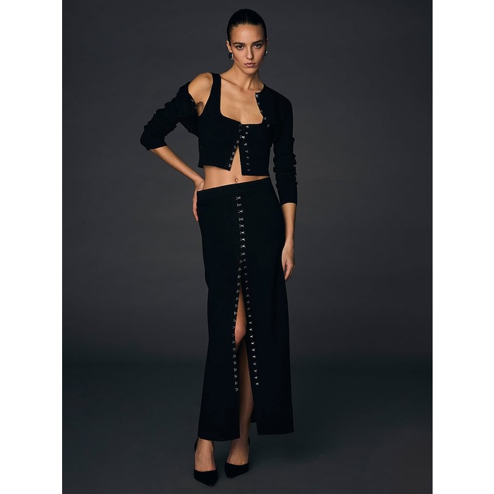 Длинная юбка тонкой вязки крючком от Atelier Victoria's Secret X Altuzarra