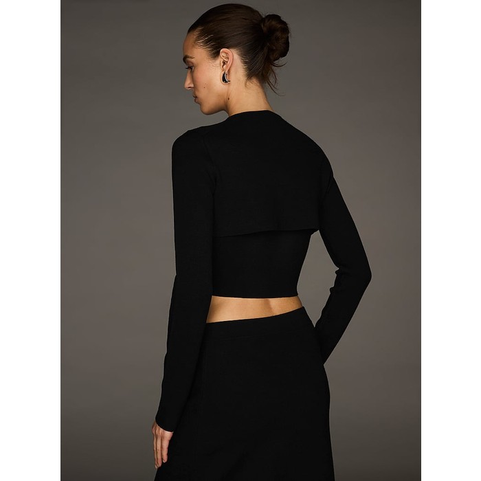 Укороченный кардиган тонкой вязки Atelier Victoria's Secret X Altuzarra, выполненный крючком