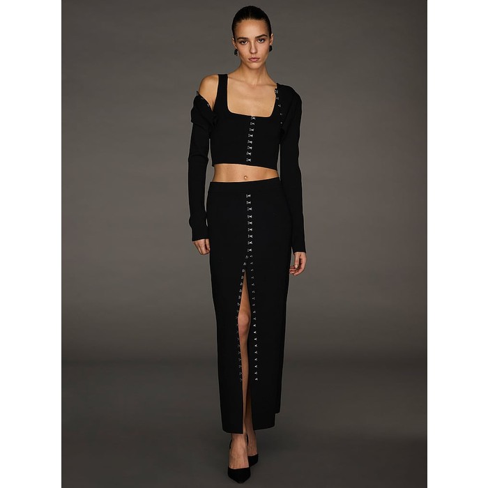 Длинная юбка тонкой вязки крючком от Atelier Victoria's Secret X Altuzarra