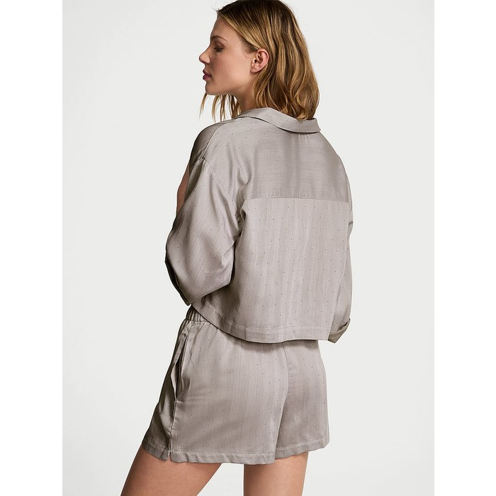 Рубашка с рукавами 3/4 из модального хлопка и короткий пижамный комплект
