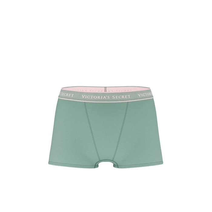 хлопчатобумажные трусики с логотипом boyshort с высокой талией
