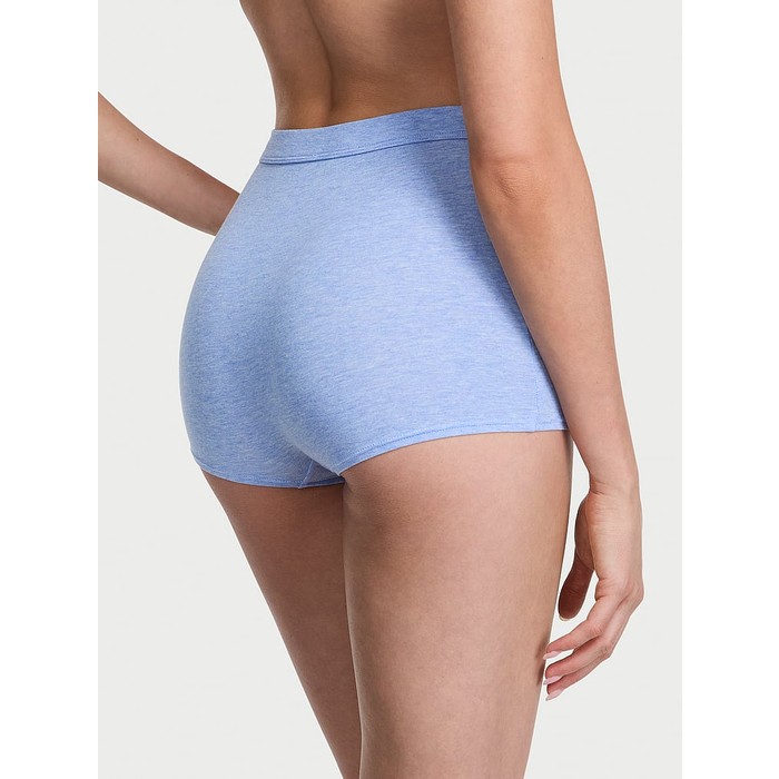 хлопчатобумажные трусики с логотипом boyshort с высокой талией