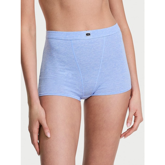хлопчатобумажные трусики с логотипом boyshort с высокой талией